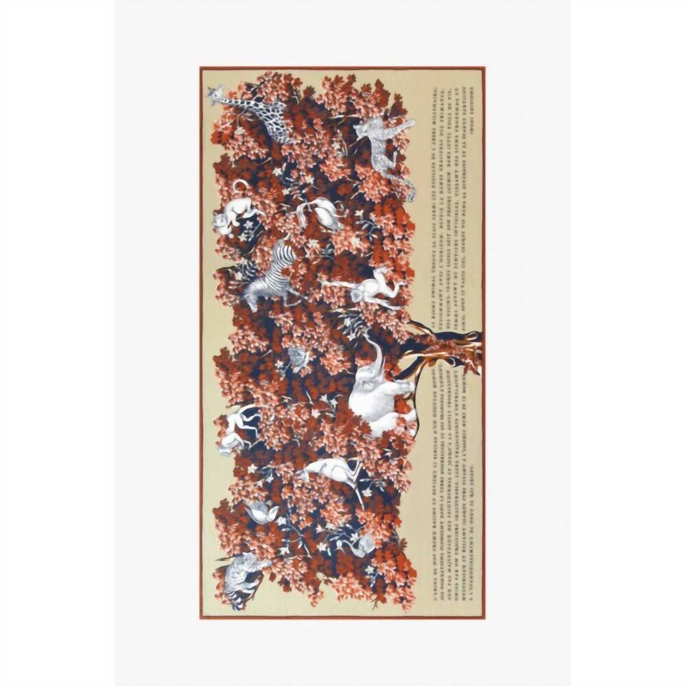 NEW INOUI EDITIONS women's etole 100 scarf in bestiare powder